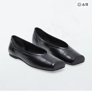 COS Black Women's Leather Flats